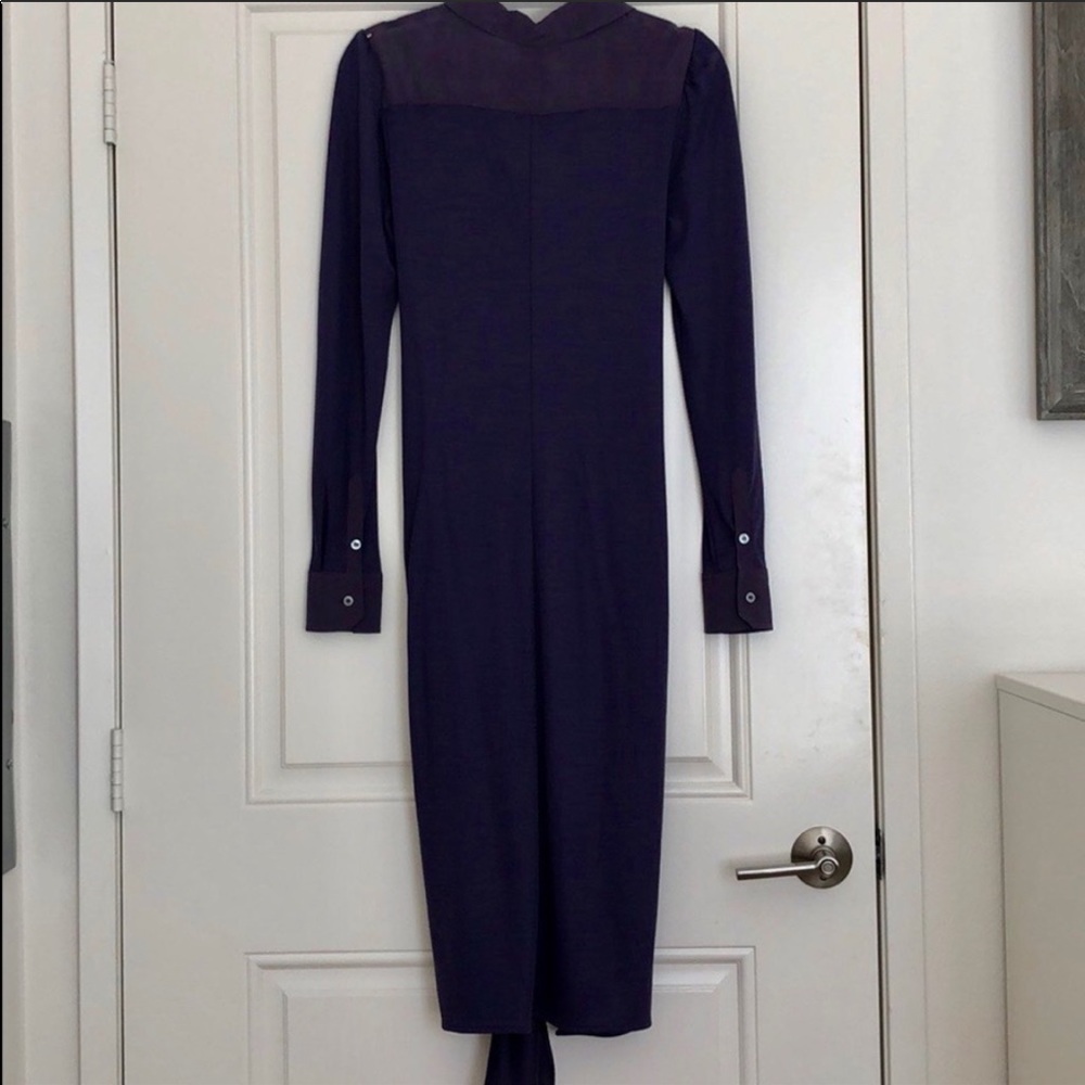 Sportmax dark purple tie dress - Picture 4 of 8